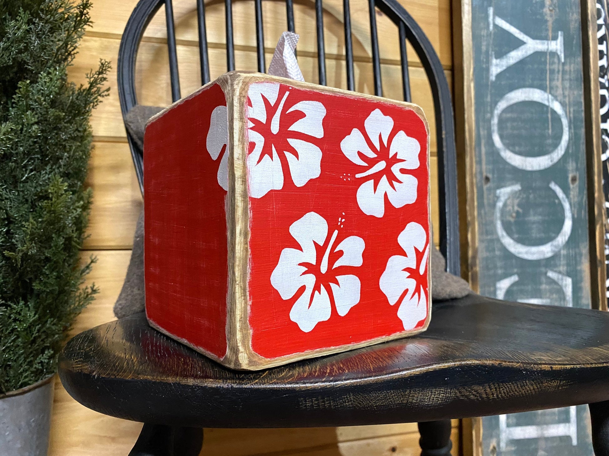 Tropical decor tissue box