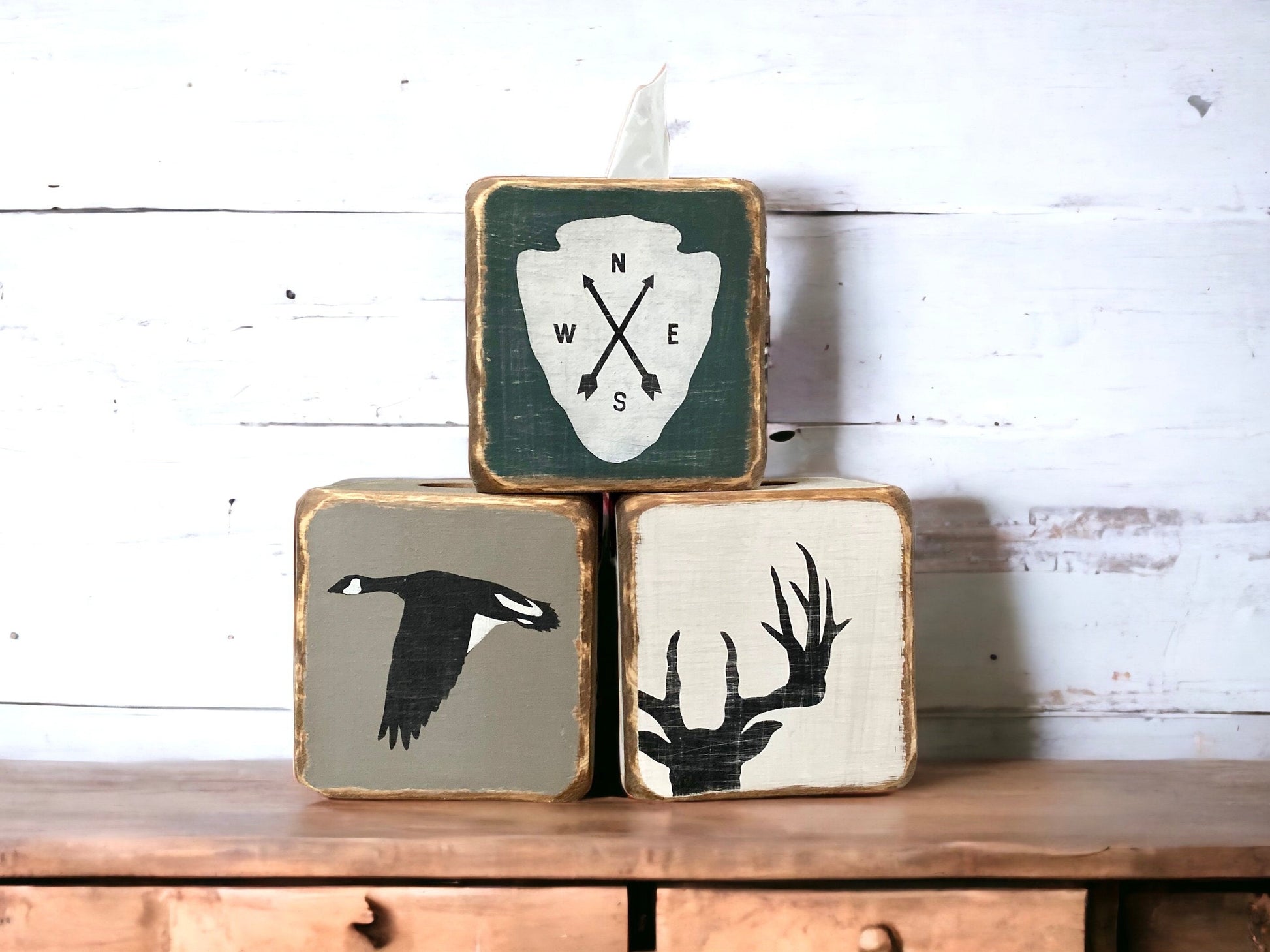 Hunting cabin tissue box