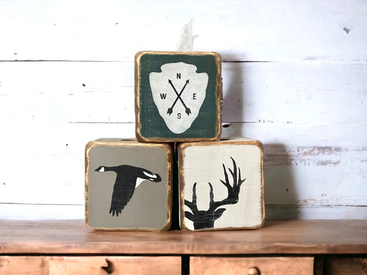 Hunting cabin tissue box