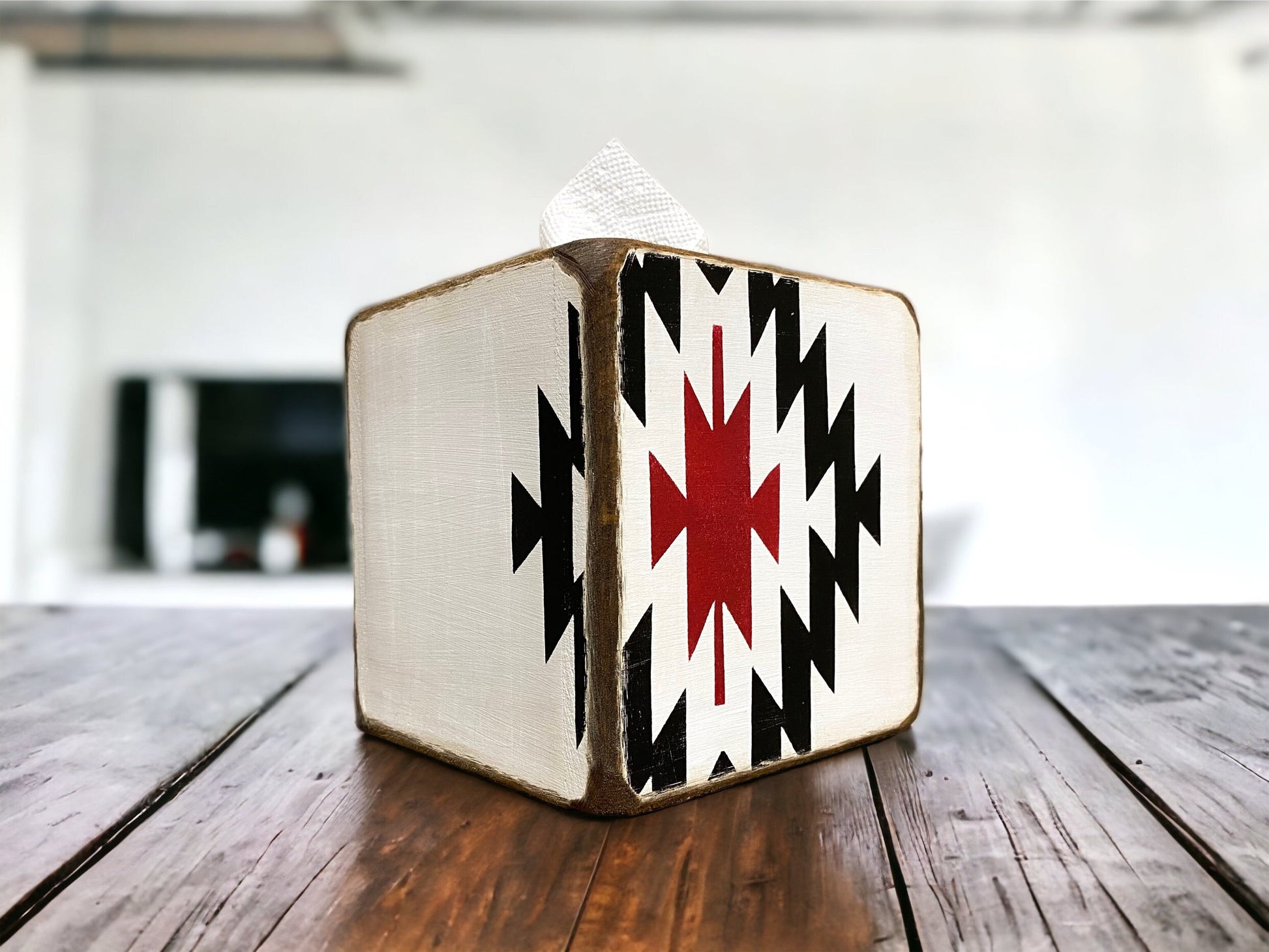Western Aztec tissue box cover