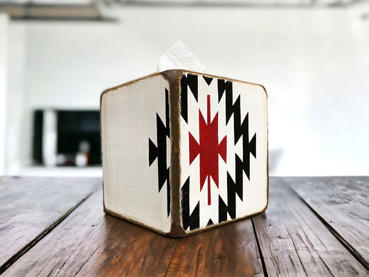 Western Aztec tissue box cover