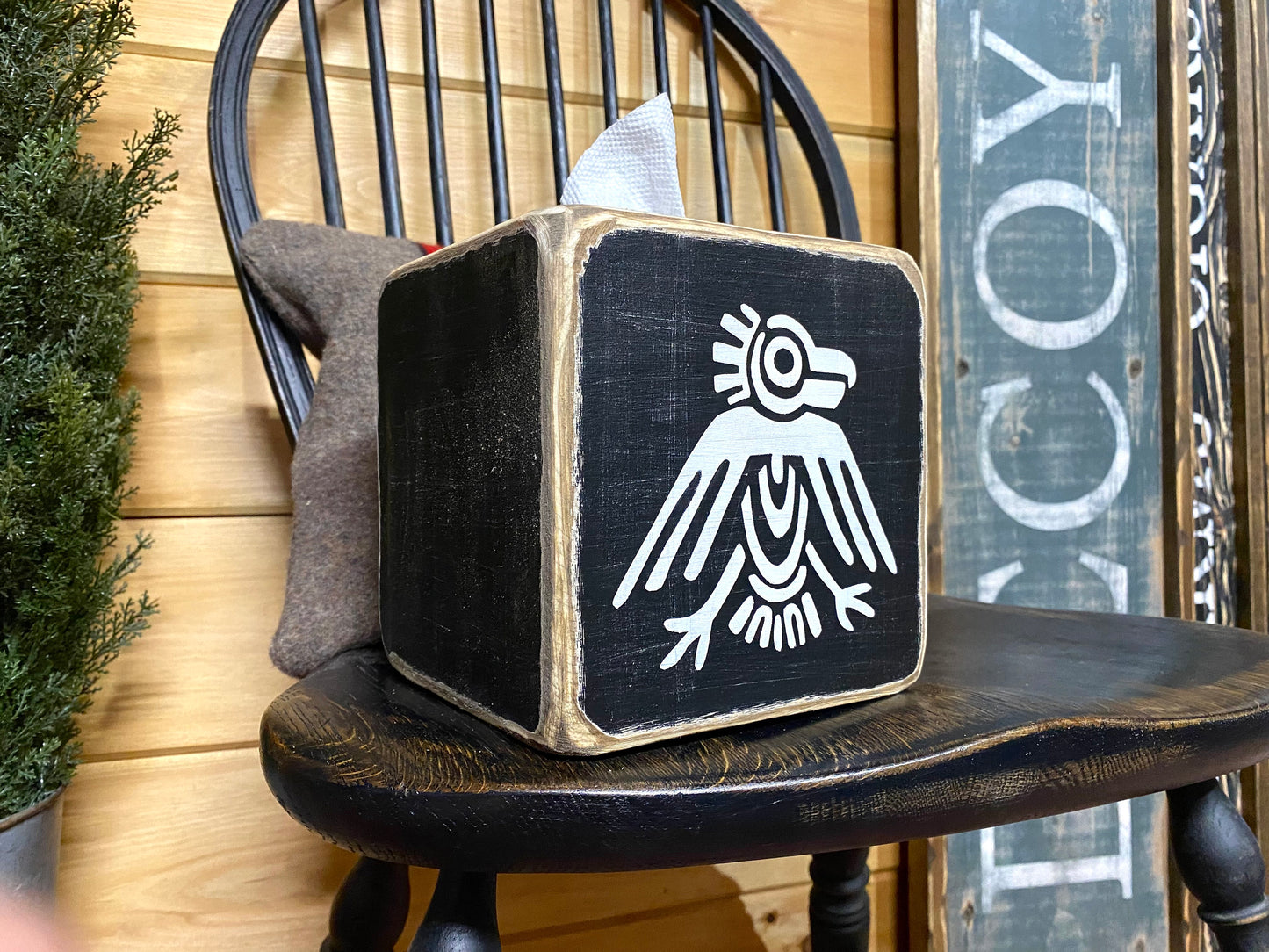 Thunderbird Southwestern Tissue Box Cover