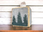 Pine tree forest tissue box for cabin