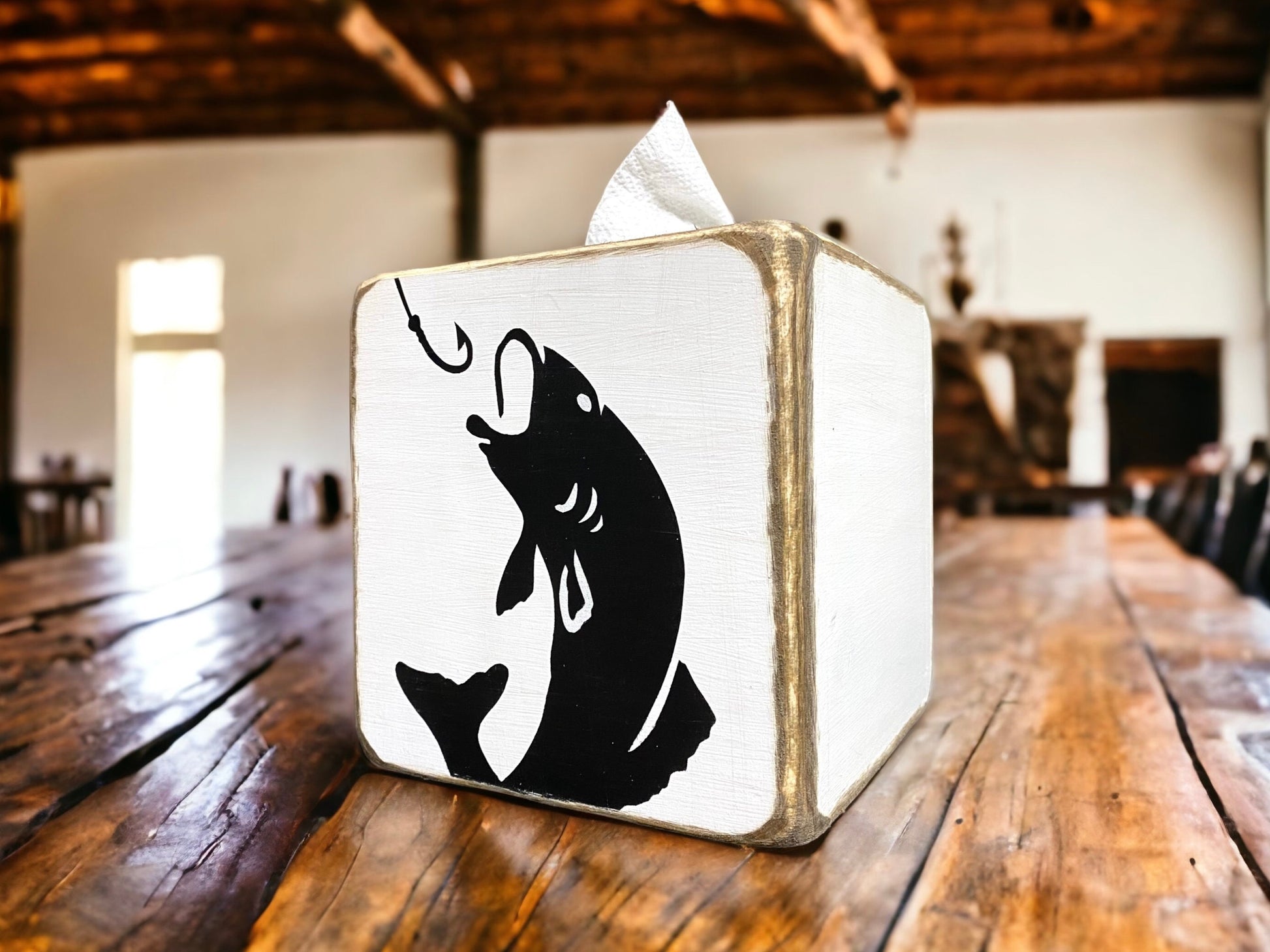 Rustic fishing decor