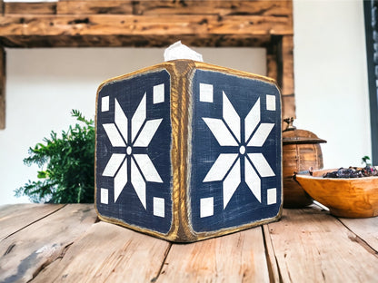 Nordic Star Christmas Poinsettia Tissue Box Cover