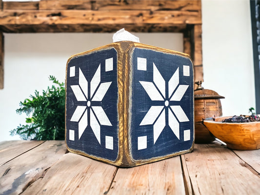 Nordic Star Christmas Poinsettia Tissue Box Cover