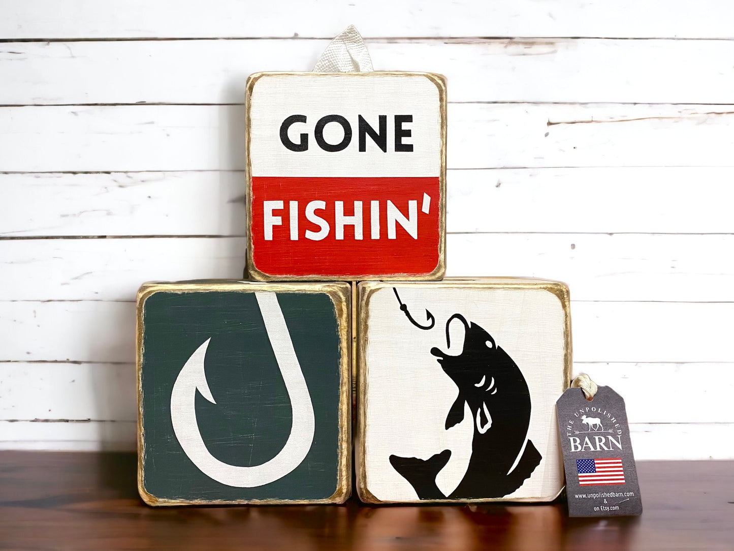 Fishing Camp Tissue Box Cover