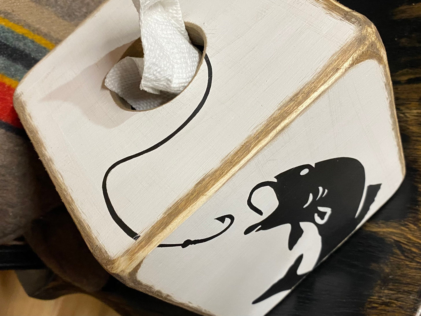 Fishing Camp Tissue Box Cover
