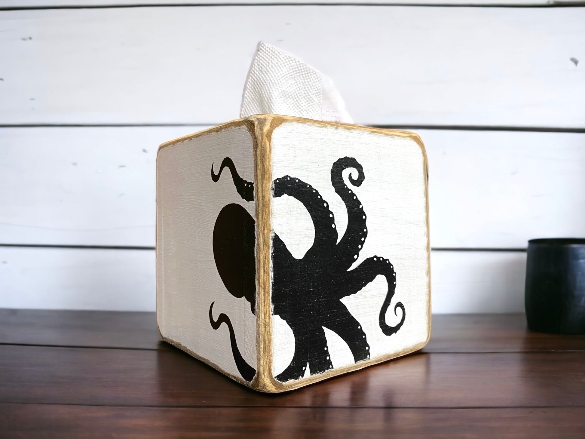 Ocean octopus tissue box
