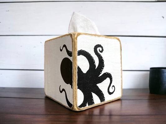 Ocean octopus tissue box