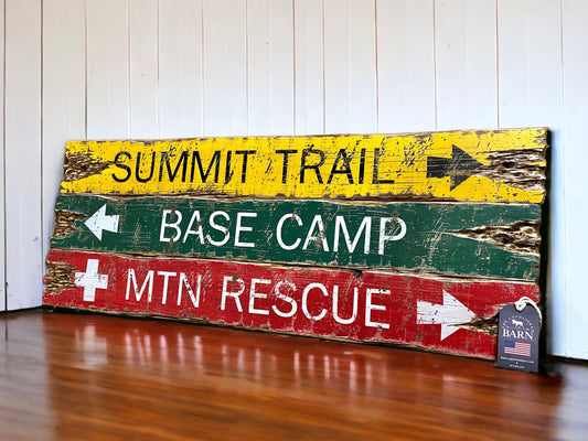 base camp mountain climbing sign