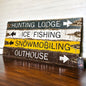 Snowmobile cabin signs