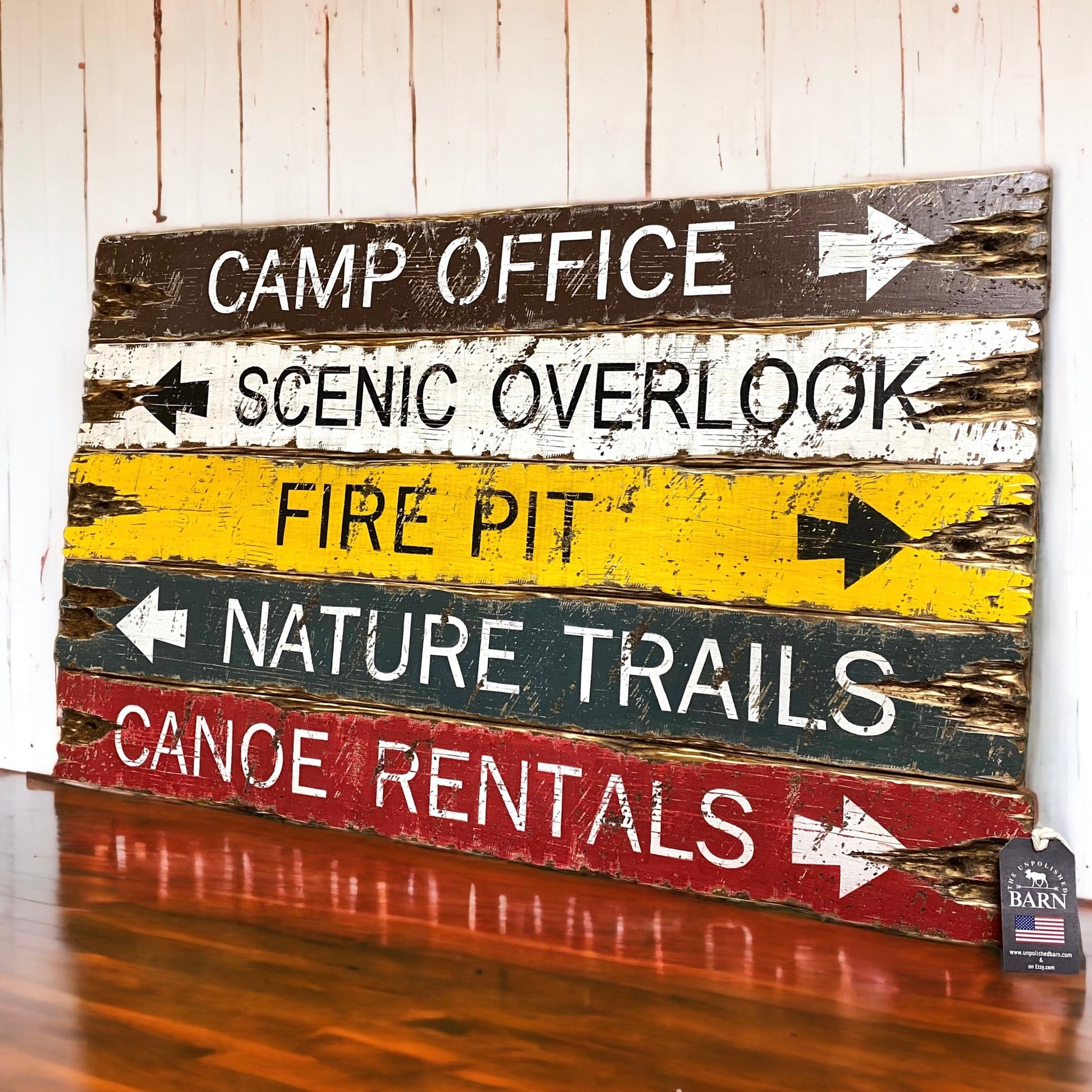 national park cabin sign set