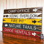 national park cabin sign set