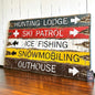 Hunting lodge rustic signs for cabin 