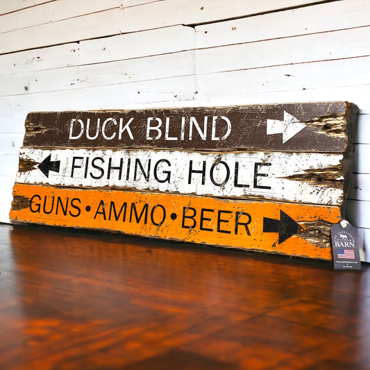 Duck blind waterfowl hunting signs