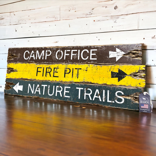 Rustic Hiking Camp Sign Set
