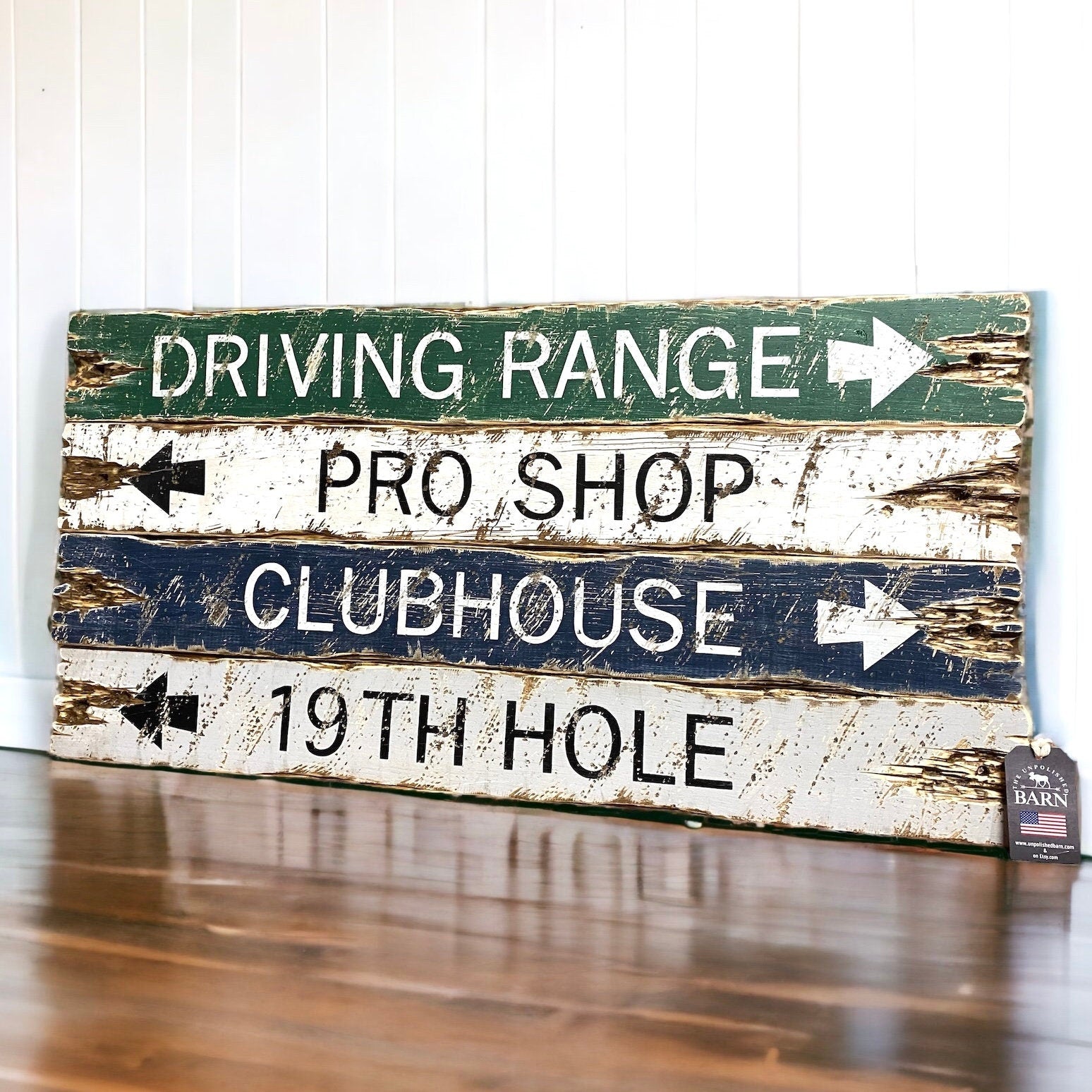 19th hole golfing sign set