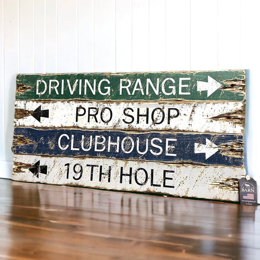 19th hole golfing sign set