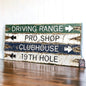 19th hole golfing sign set