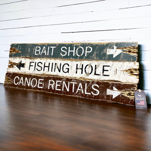 bait shop fishing sign set
