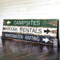 Whitewater rafting sign