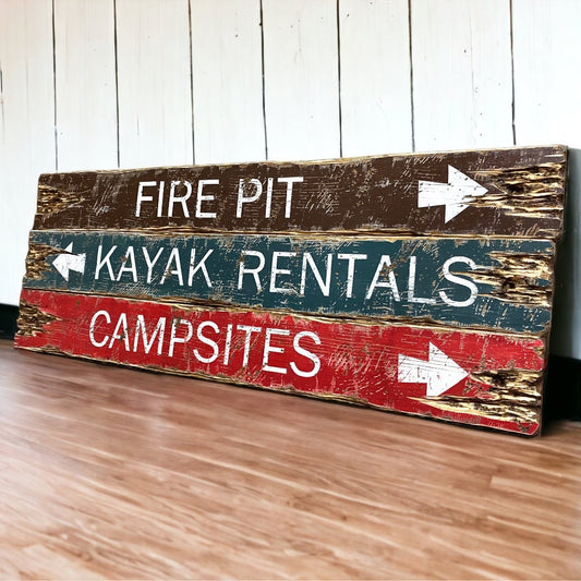 Kayaking Cabin Sign Set