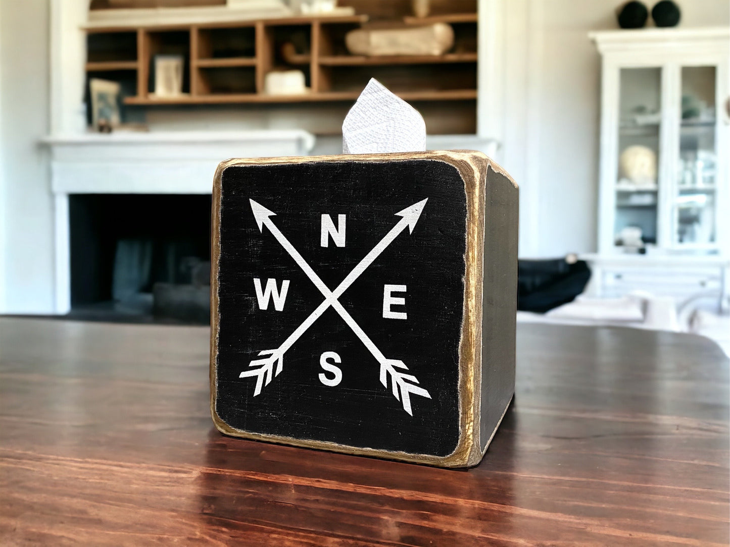Rustic Cabin Wood Tissue Box Cover