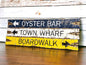 Oyster bar beach sign
