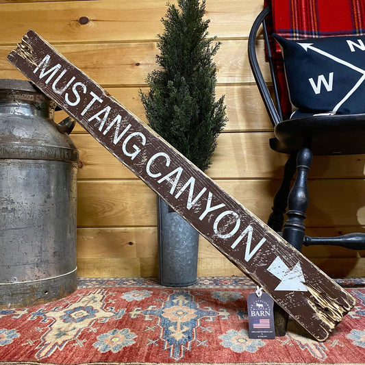 Mustang Canyon Western Horse Sign