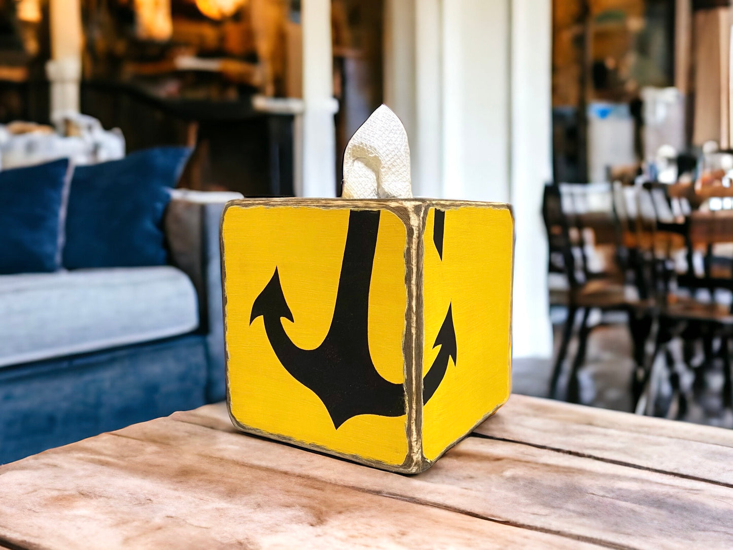 Nautical Anchor Tissue Box Cover