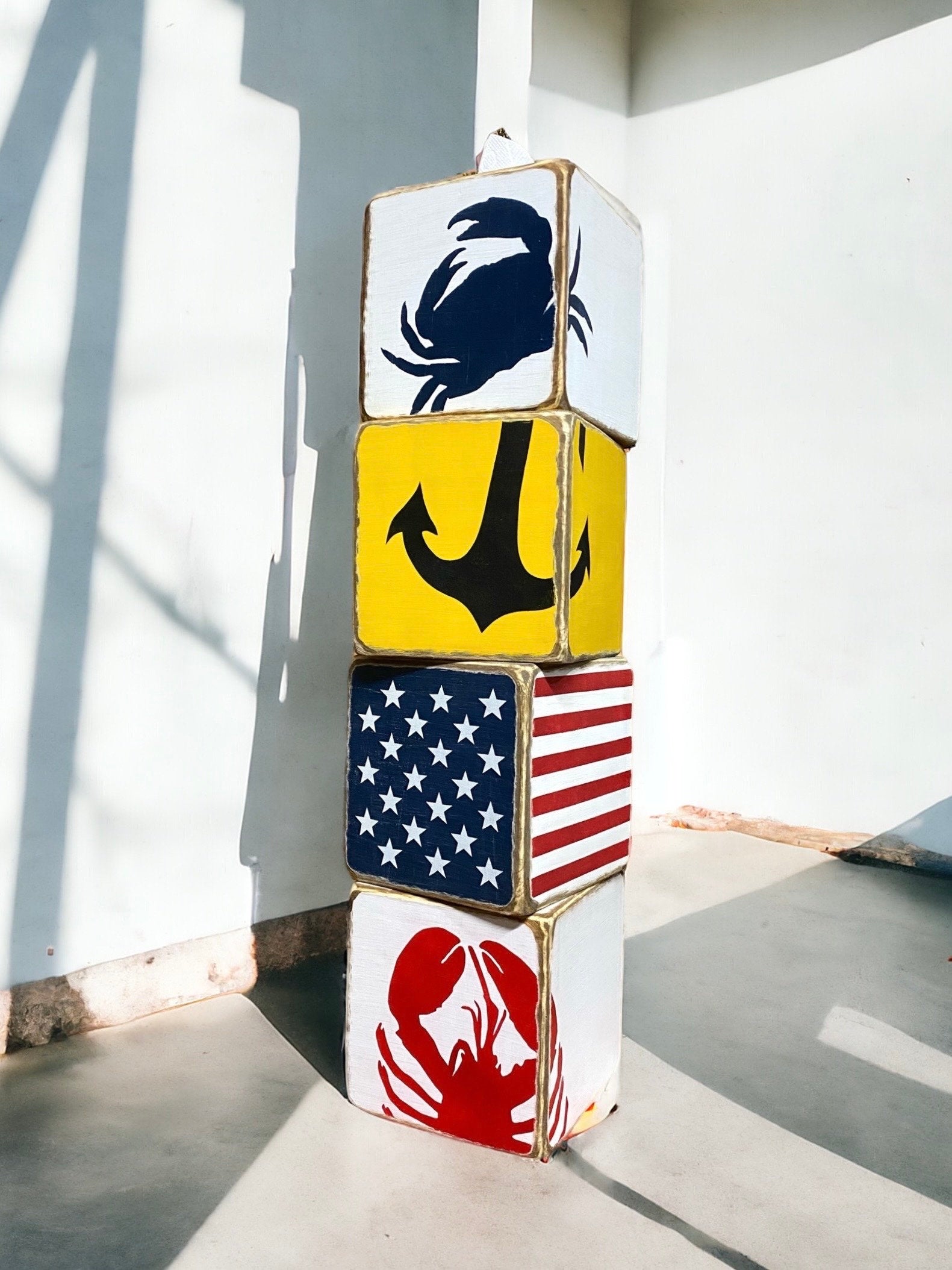 Nautical home tissue box covers