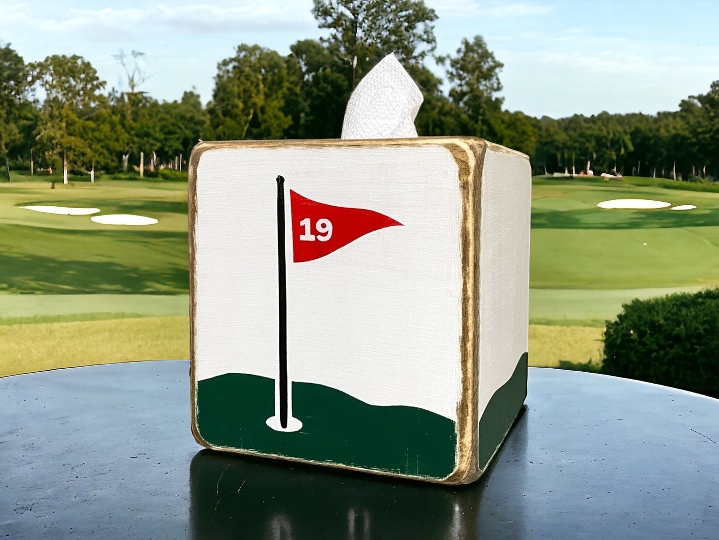 Golf Tissue Box Cover