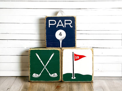 Golf Clubs Wood Tissue Box Cover