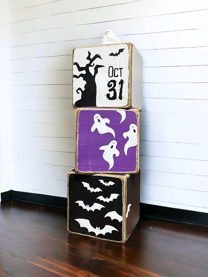 Rustic Halloween Tissue Box Cover