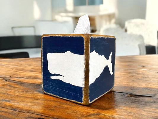 Whale coastal tissue box