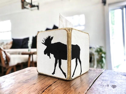 Maine moose tissue box cover